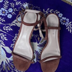Reformation Brown Suede Sandals
